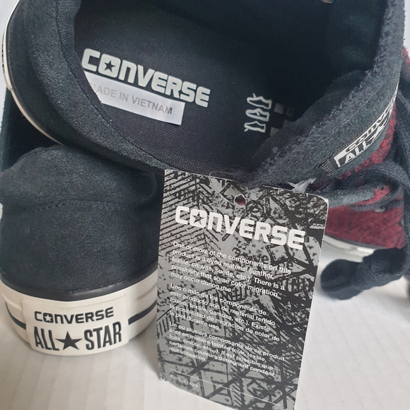 Converse Wm's Madison Low Top Sneakers w/ Black Suede & Chevron Burgundy Sz 7 - Picture 13 of 16